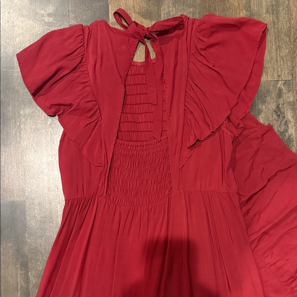 Old Navy Red Womens Peasant Dress - Picture 5 of 5